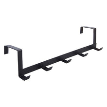 Load image into Gallery viewer, Over The Door 5 Hooks Home Bathroom Organizer Rack Clothes Coat Hat Towel Hanger Housekeeping Organizers Hooks Up Iron Metal
