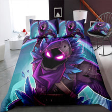 Load image into Gallery viewer, 3D Cartoon Bedding Suit Fortnites Quilt Cover Fortress Night Printed Bed Spead Child Bedroom Bed Duvet Cover Bedclothes 3pcs Set
